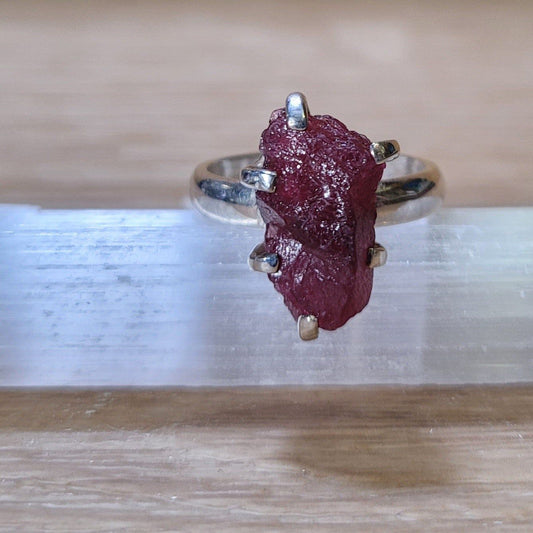 Raw Tourmaline - Size 7 Ring